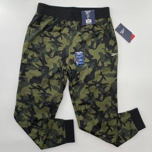 Reebok Men's Performance Fleece Joggers Black Camo
